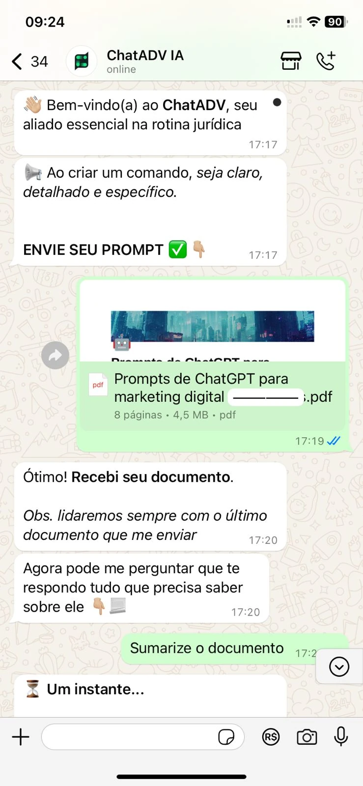 AI chatbot mobile interface
